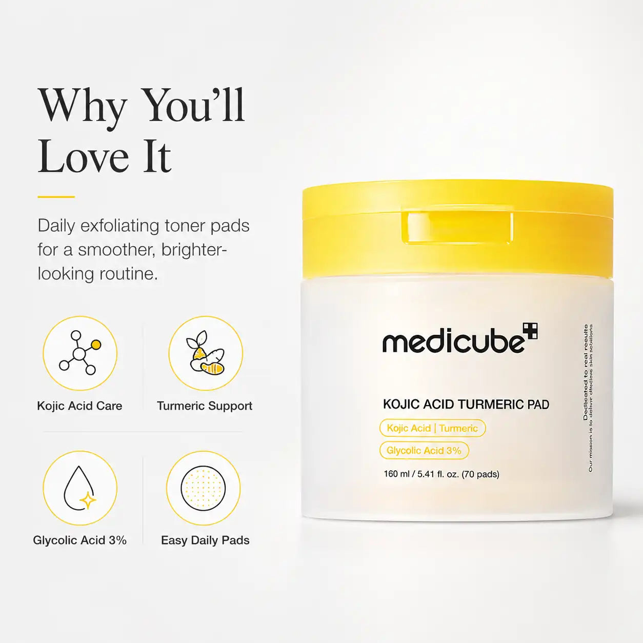 Medicube Kojic Acid Turmeric Toner Pad 70pcs