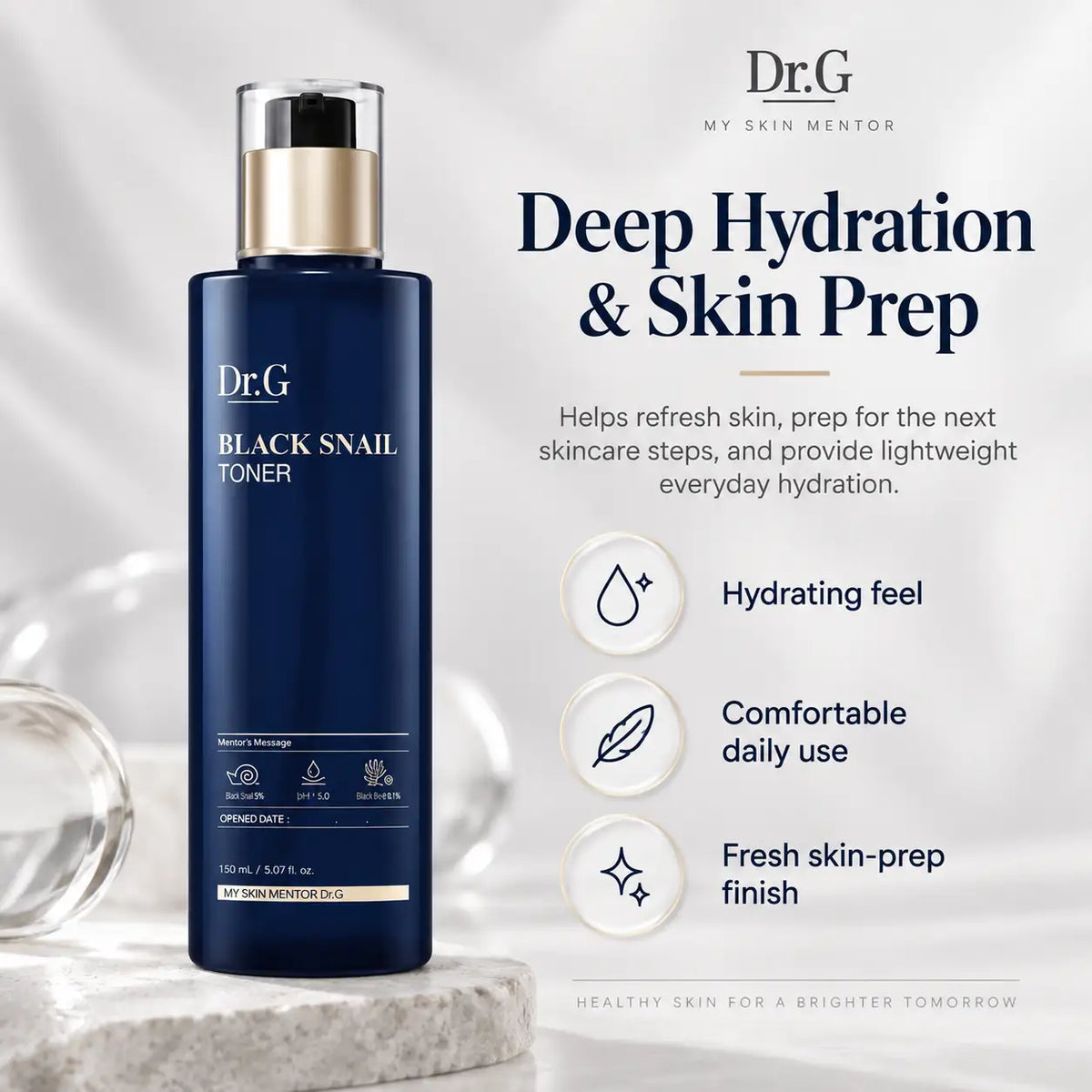 Dr.G Black Snail Toner Nail Polish Nail Color 150ml