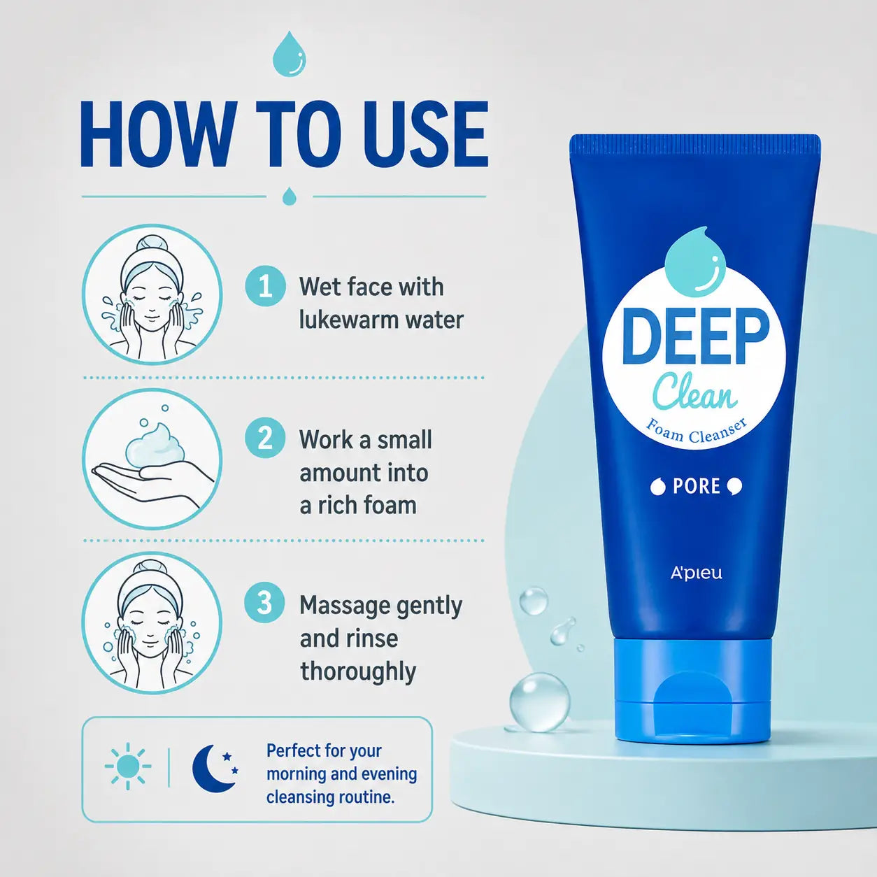 A'pieu Deep Clean Foam Cleanser [Pore] 130ml