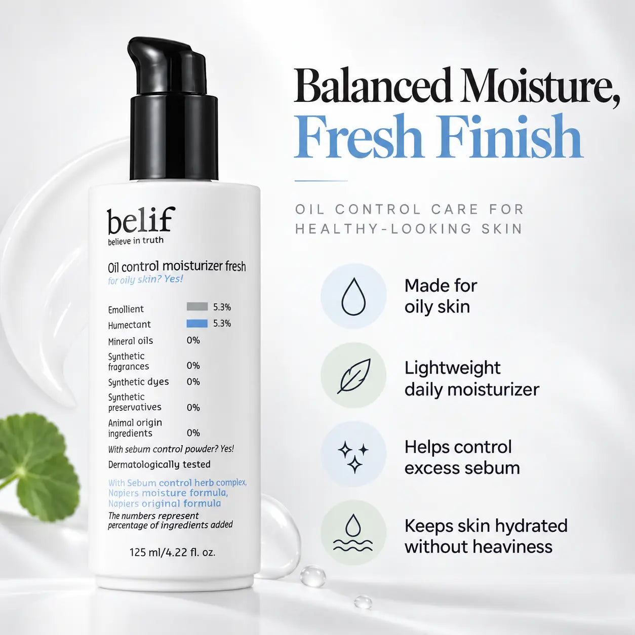 belif Oil Control Moisturizer Fresh 125ml