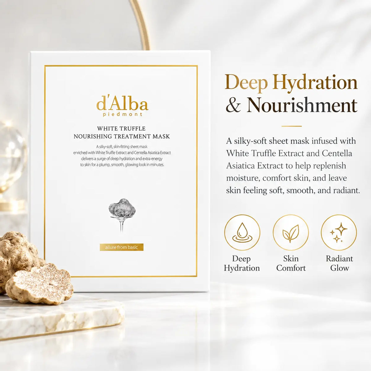 d'Alba White Truffle Nourishing care Mask x 5pcs 25ml X 5ea 25ml 5ea 5pcs