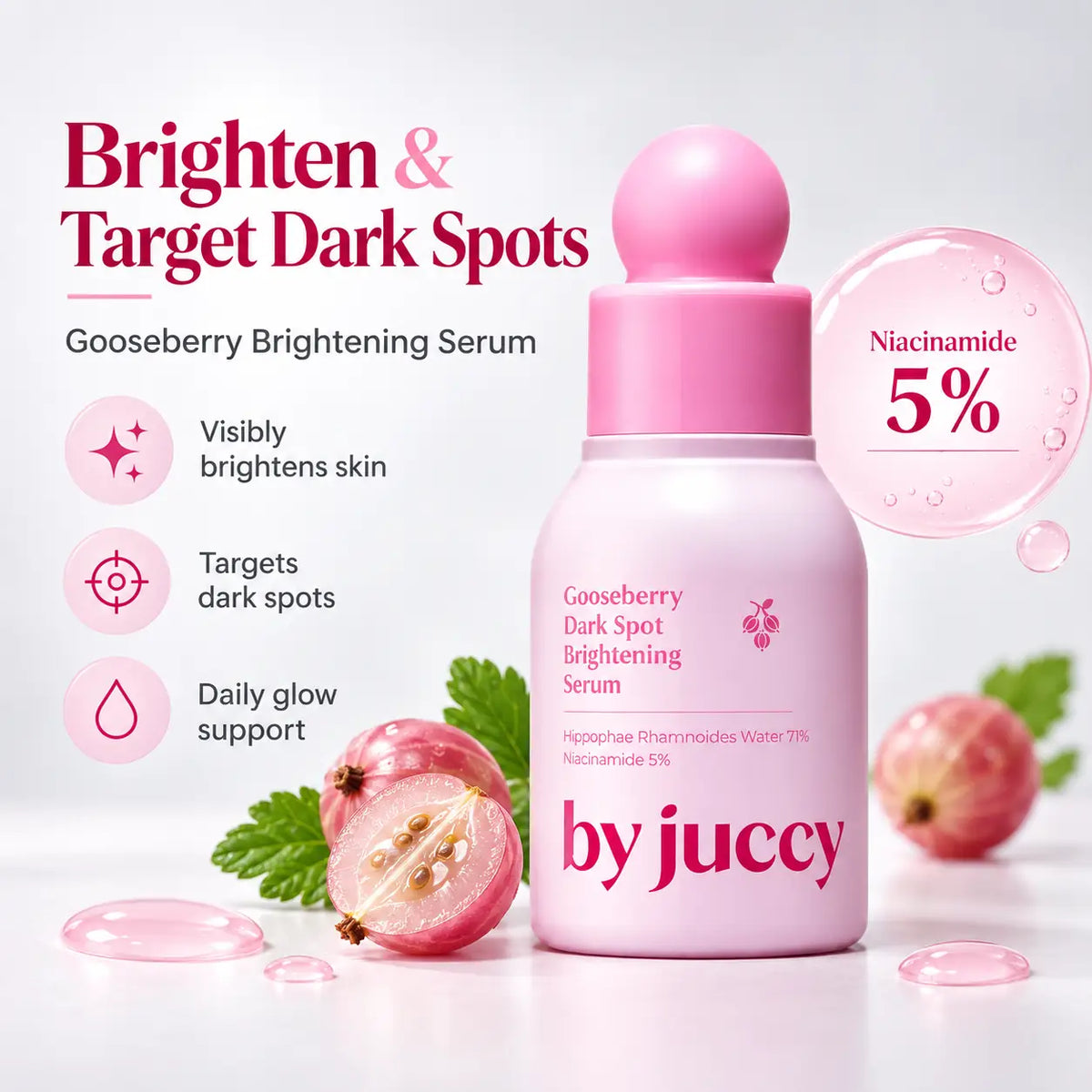 By Juccy Gooseberry Dark Spot Brightening Serum 30ml