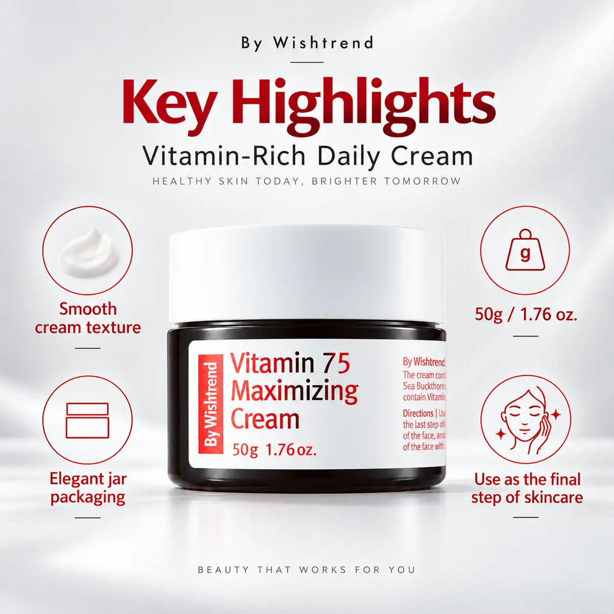 By Wishtrend Vitamin 75 Maximizing Cream 50g
