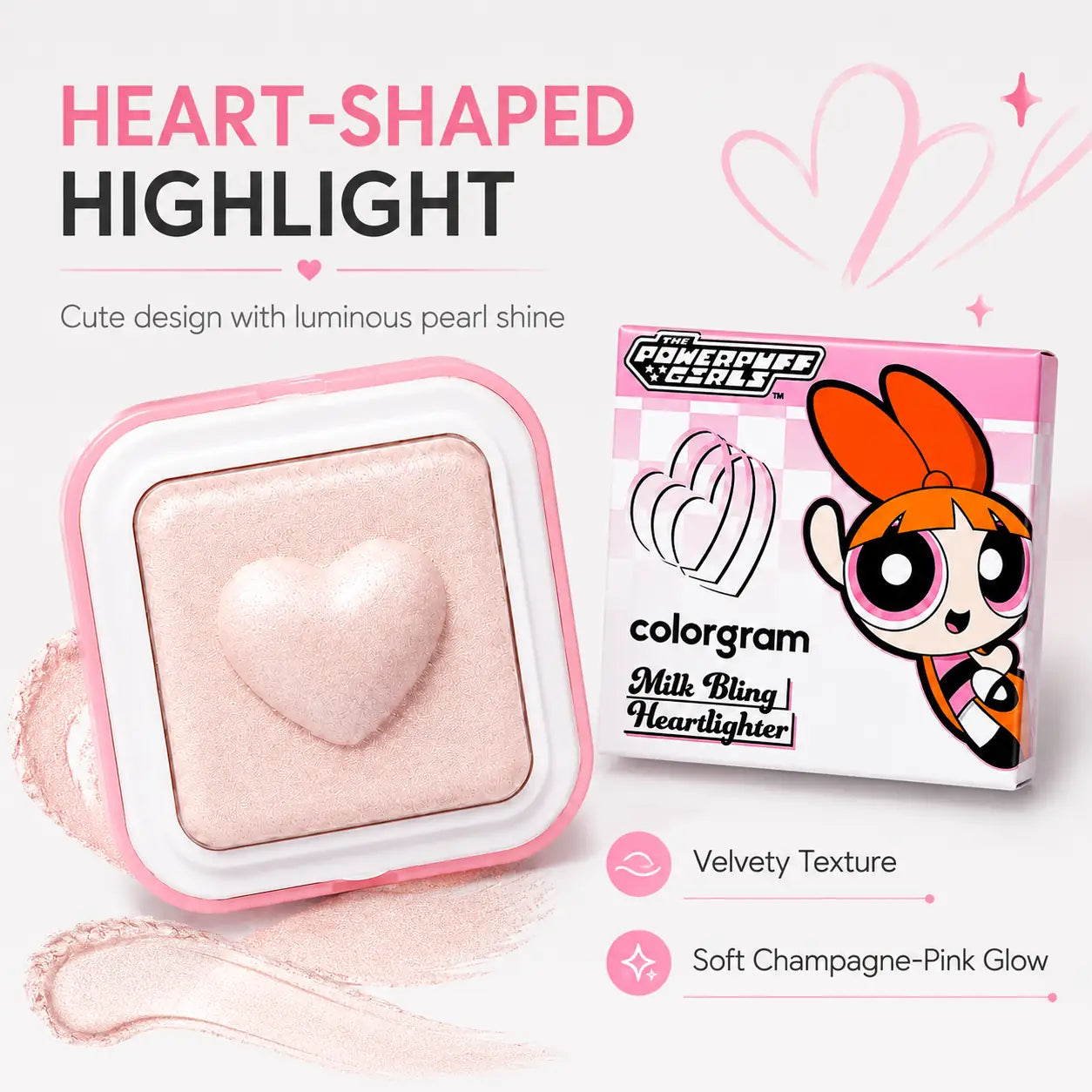 Colorgram Milk Bling Heartlighter 05 Spring Pink Blossom