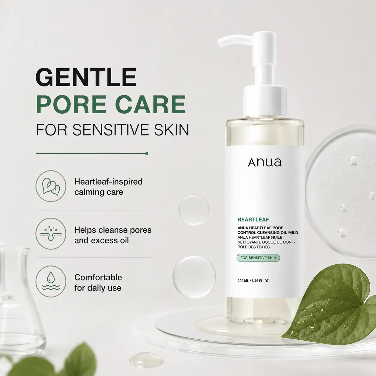 ANUA Heartleaf Pore Control Cleansing Oil Mild 200ml