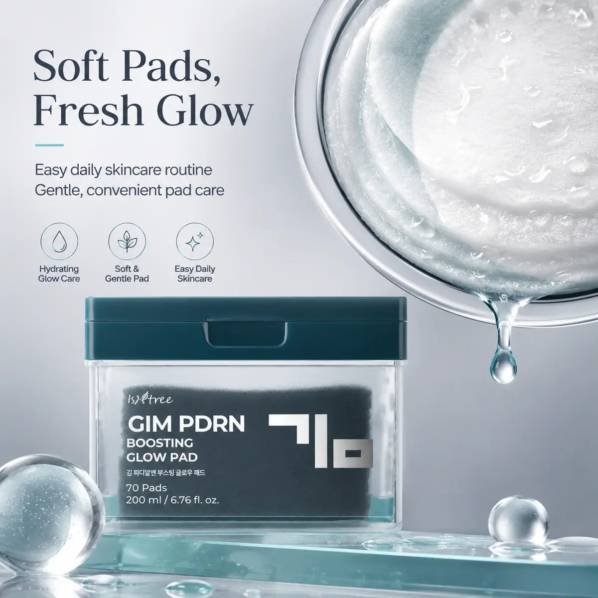 Isntree Gim PDRN Boosting Glow Pad 70ea 200ml