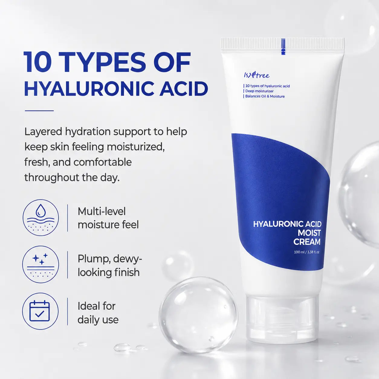 Isntree Hyaluronic Acid Moist Cream Moisturiser 100ml