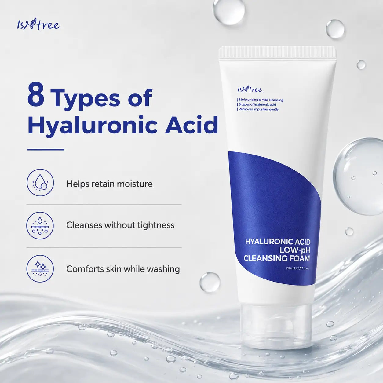 Isntree Hyaluronic Acid Low pH Cleansing Foam 150ml