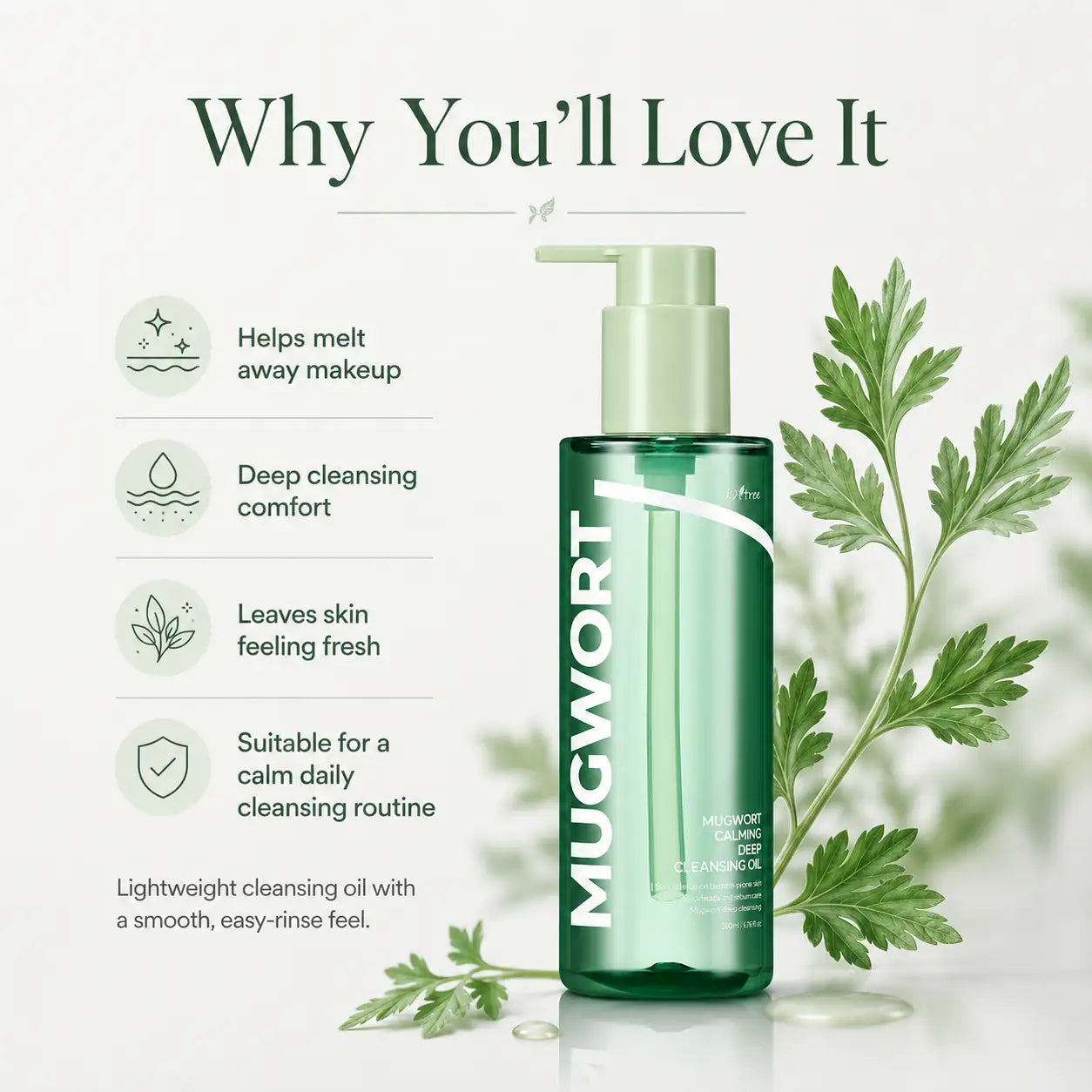 Isntree Mugwort Calming Deep Cleansing Oil 200ml