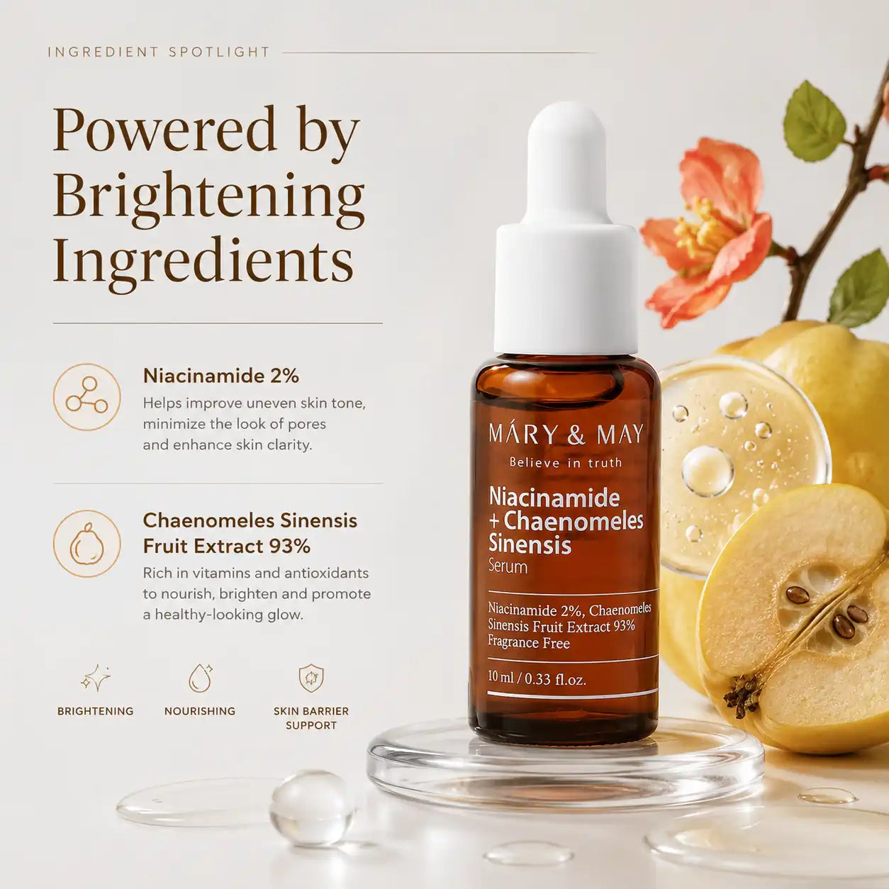 Mary&May Niacinamide+Chaenomeles Sinensis Serum Miniature 10ml