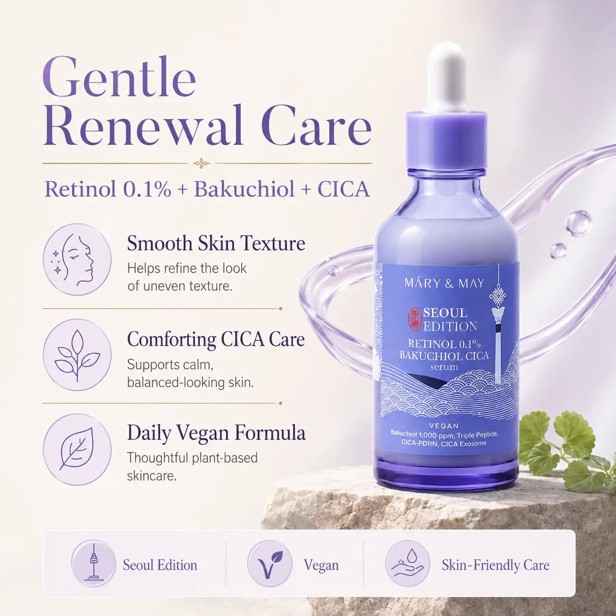 Mary&May Retinol 0.1% Bakuchiol CICA Serum 80ml