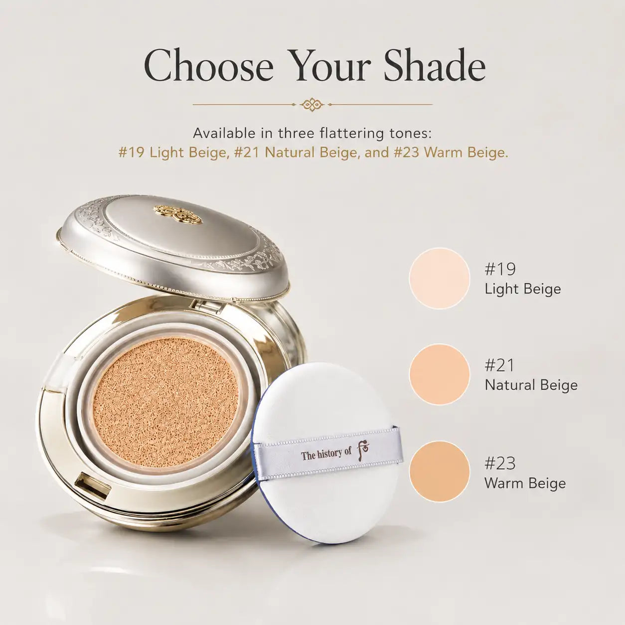 The History of Whoo Gongjinhyang Radiant White Moisture Cushion Foundation 2EA