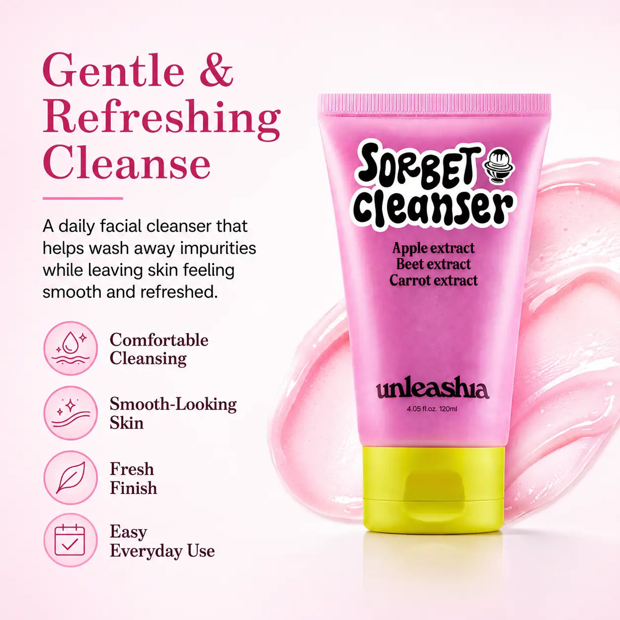 Unleashia ABC Sorbet Facial Cleanser 120ml