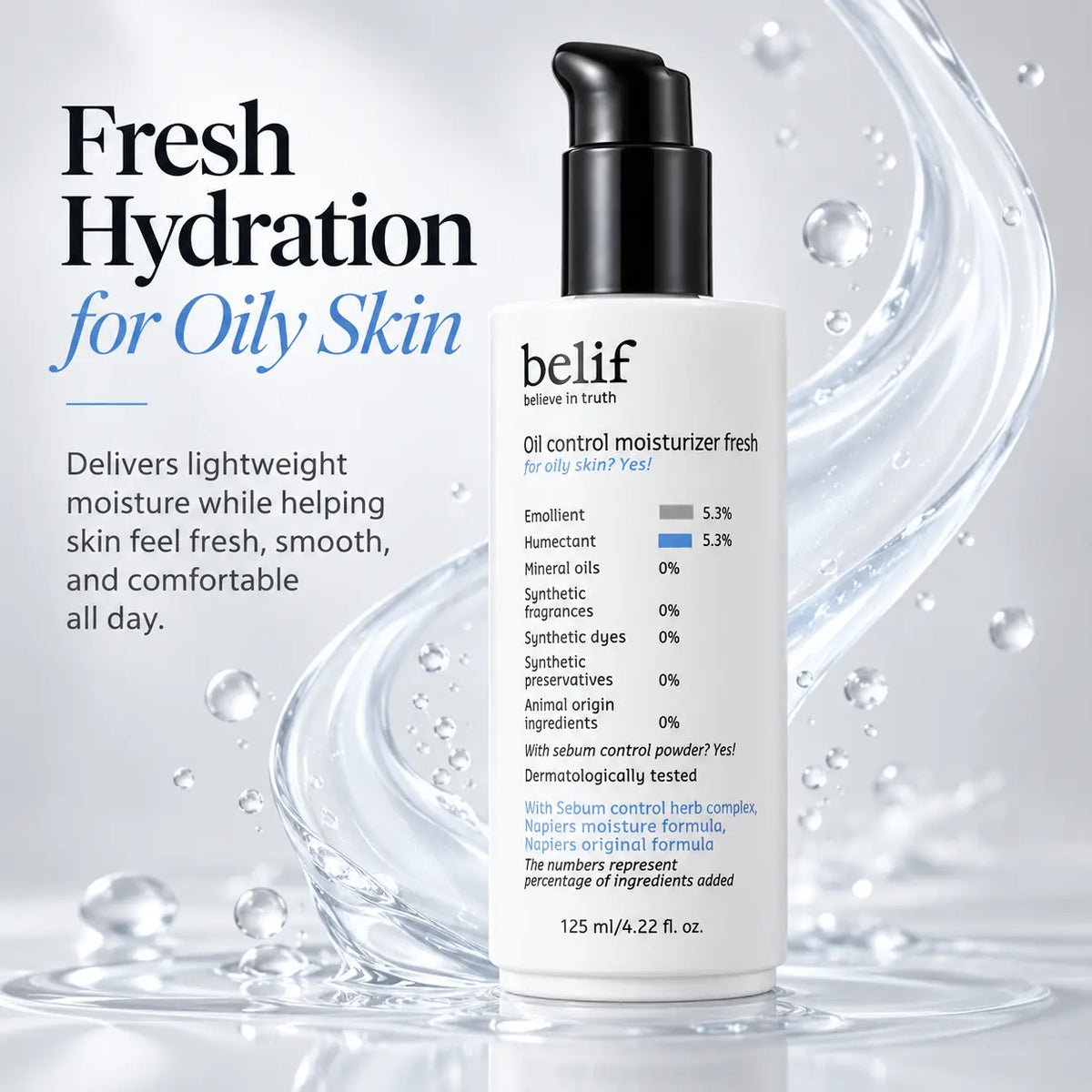 belif Oil Control Moisturizer Fresh 125ml