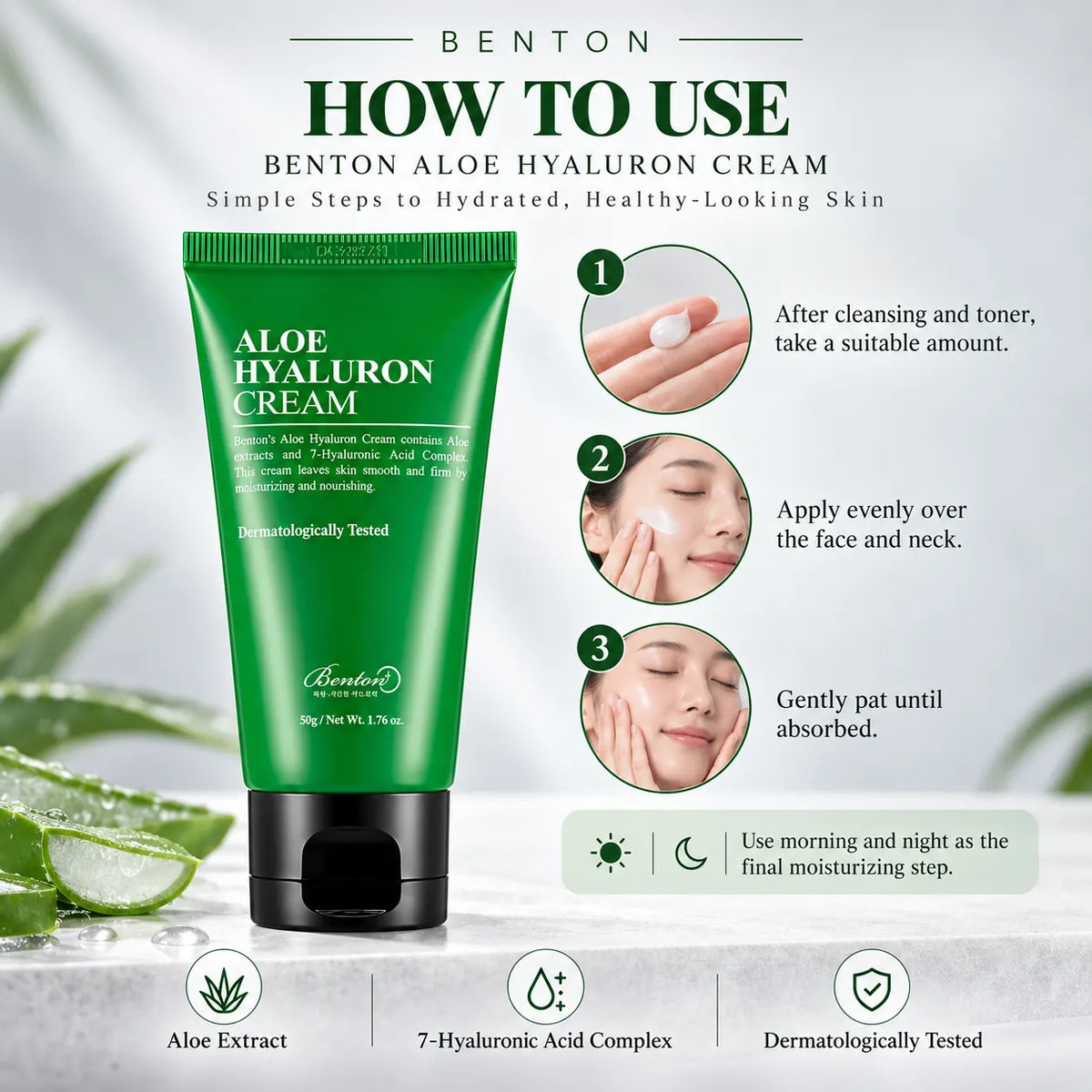 Benton Aloe Hyaluron Cream 50g