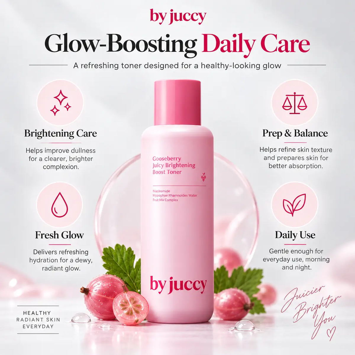 By Juccy Gooseberry Juicy Brightening Boost Toner 150ml