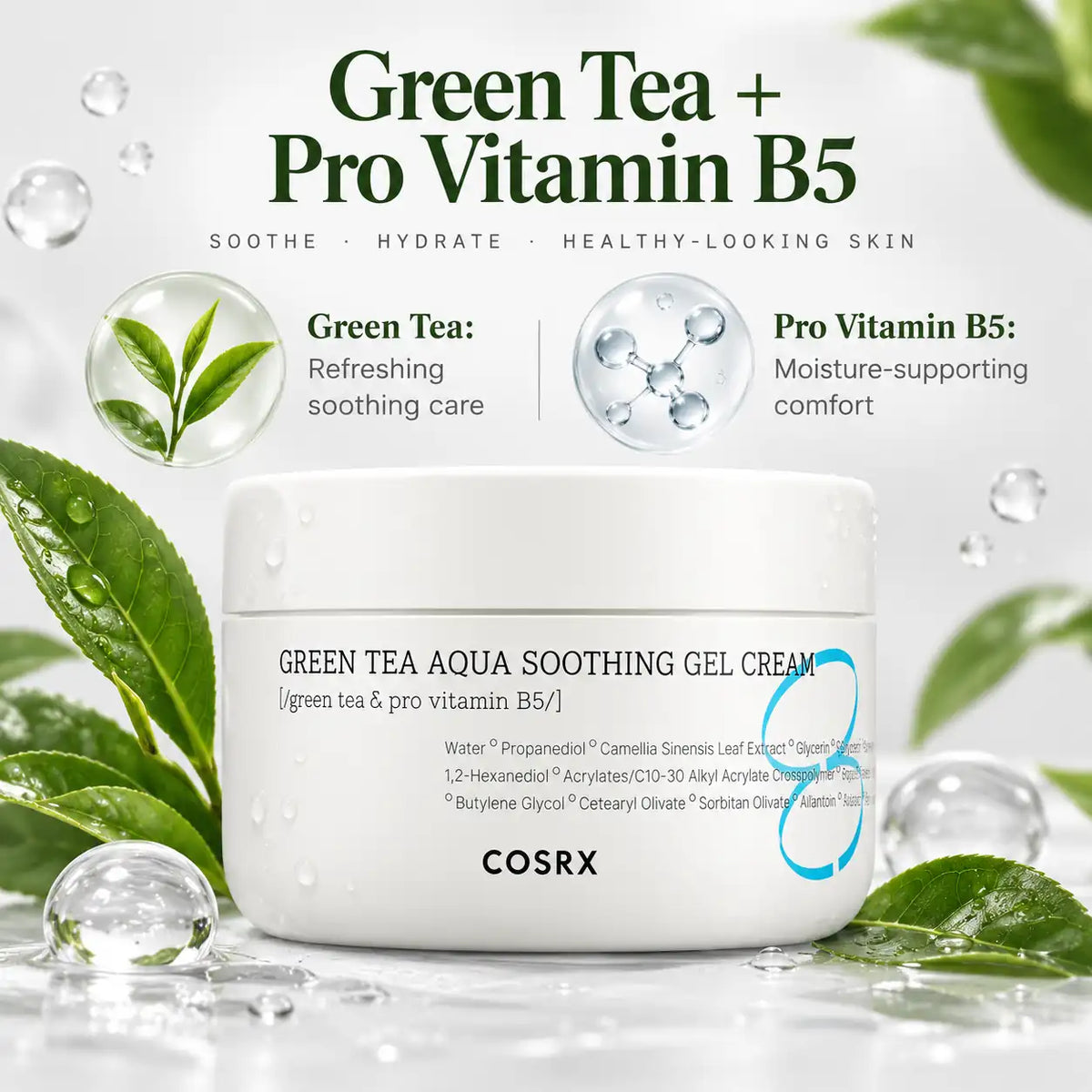 COSRX Hydrium Green Tea Aqua Soothing Gel Cream 50ml