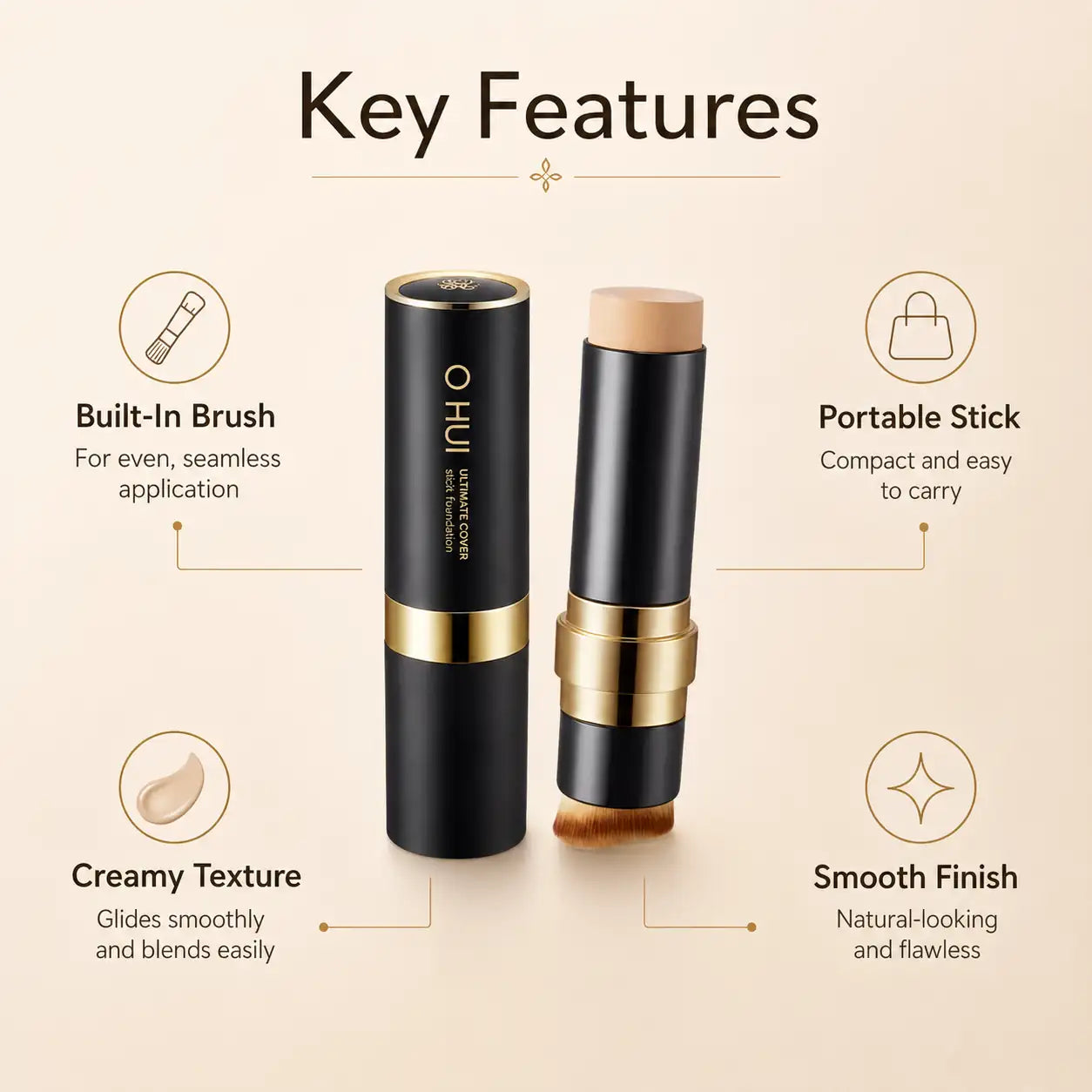 stick foundation texture swatch