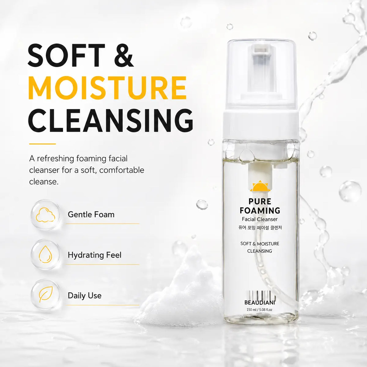 BEAUDIANI Pure Foaming Facial Cleanser 150ml