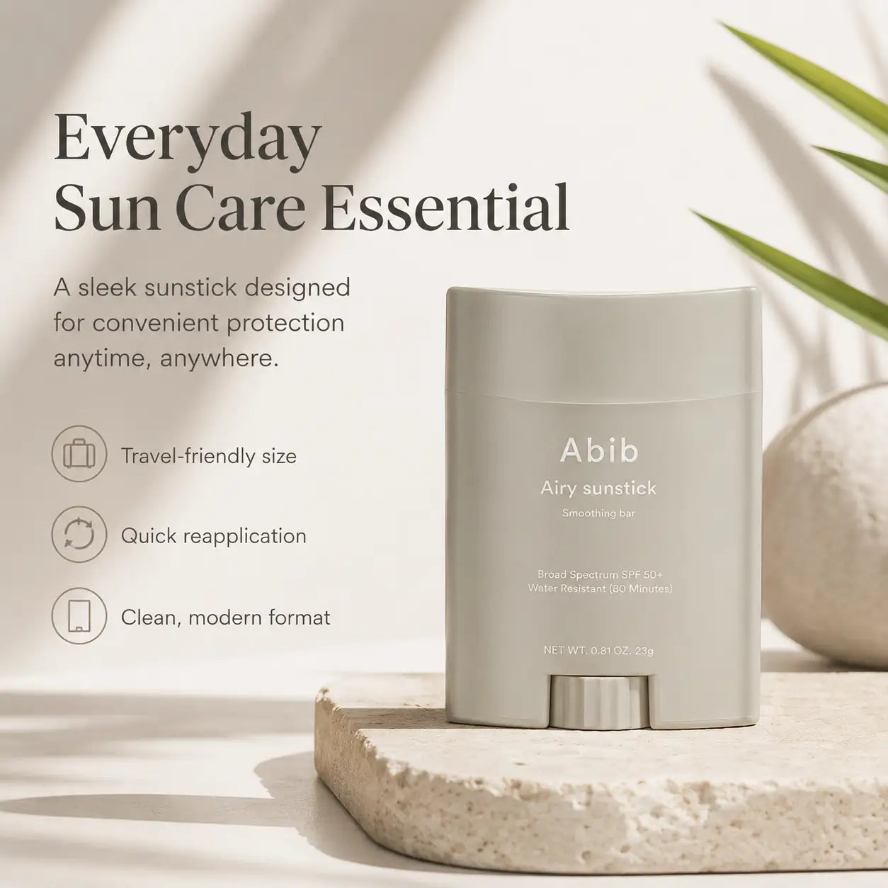 Abib Airy Sunstick Smoothing Bar SPF50+ PA++++ 23g