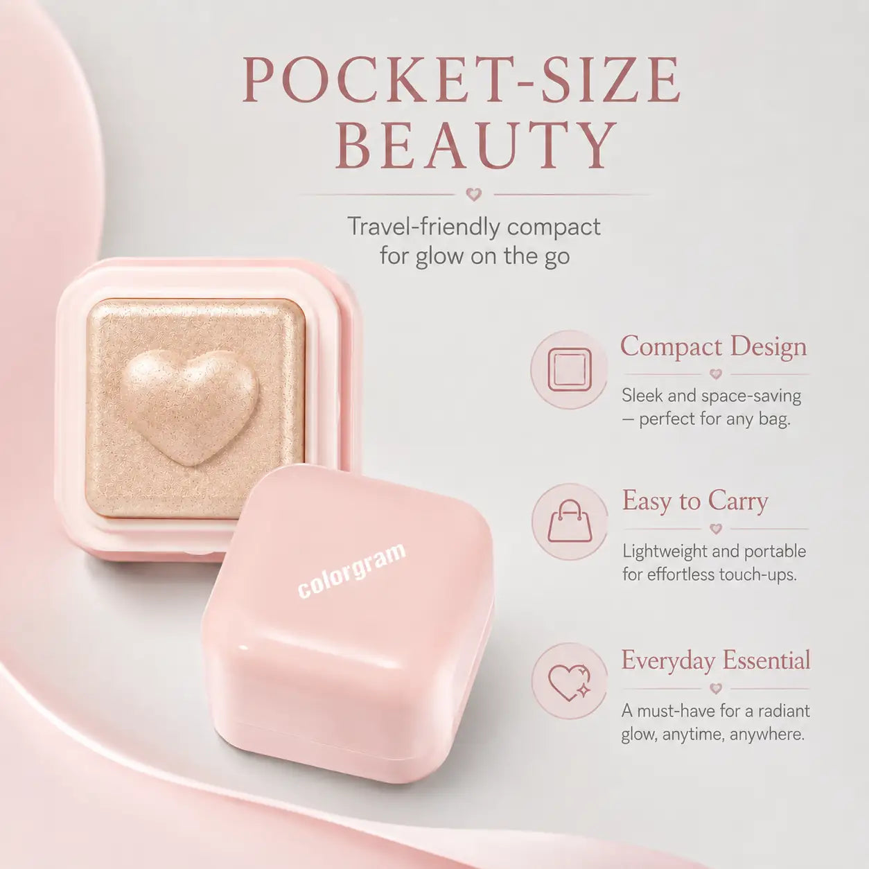 Colorgram Milk Bling Heartlighter 01 Peach Heart