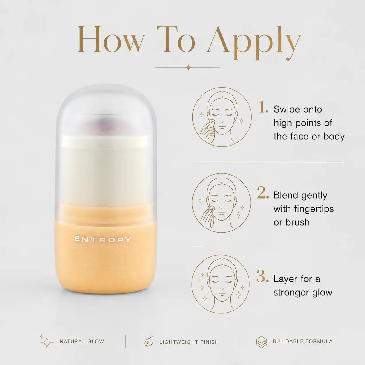 Entropy Cool Stick Body Highlighter Golden Hour 10g