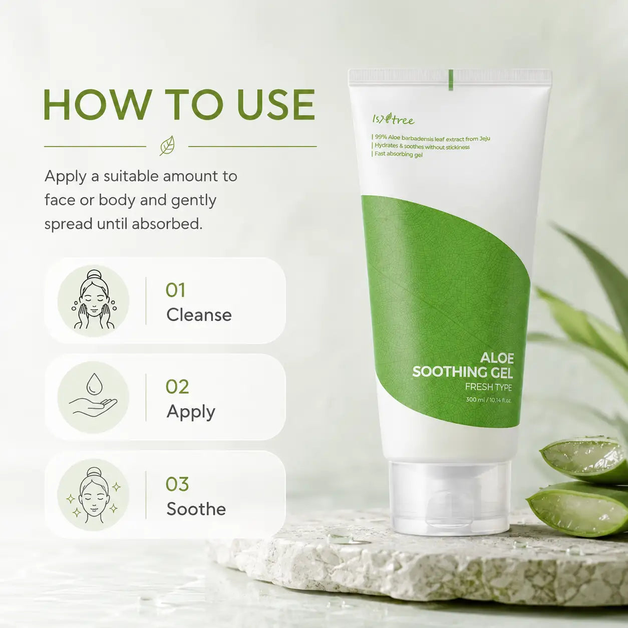 Isntree Aloe Soothing Gel Fresh Type Moisturiser 300ml