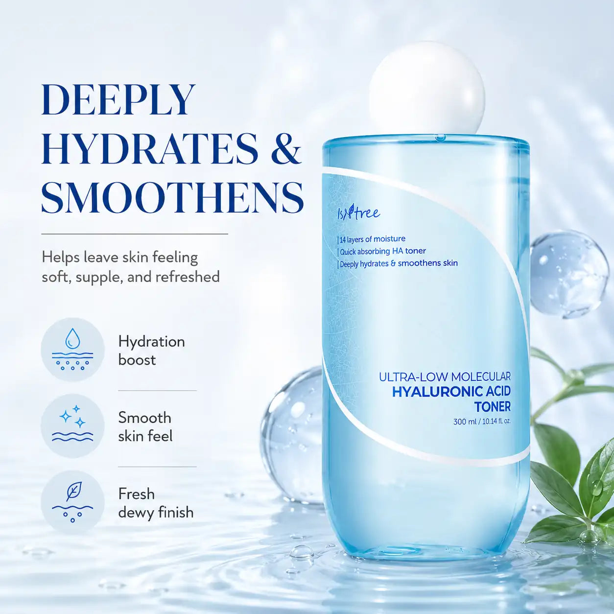 Isntree Ultra Low Molecular Hyaluronic Acid Toner 300ml