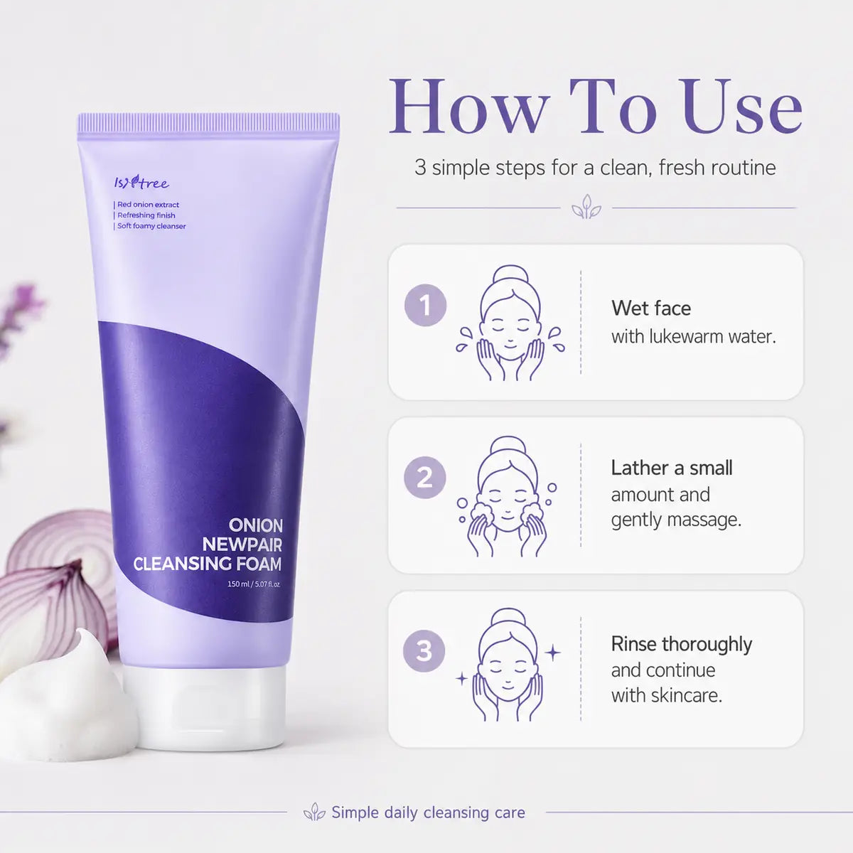 Isntree Onion Newpair Cleansing Foam 150ml