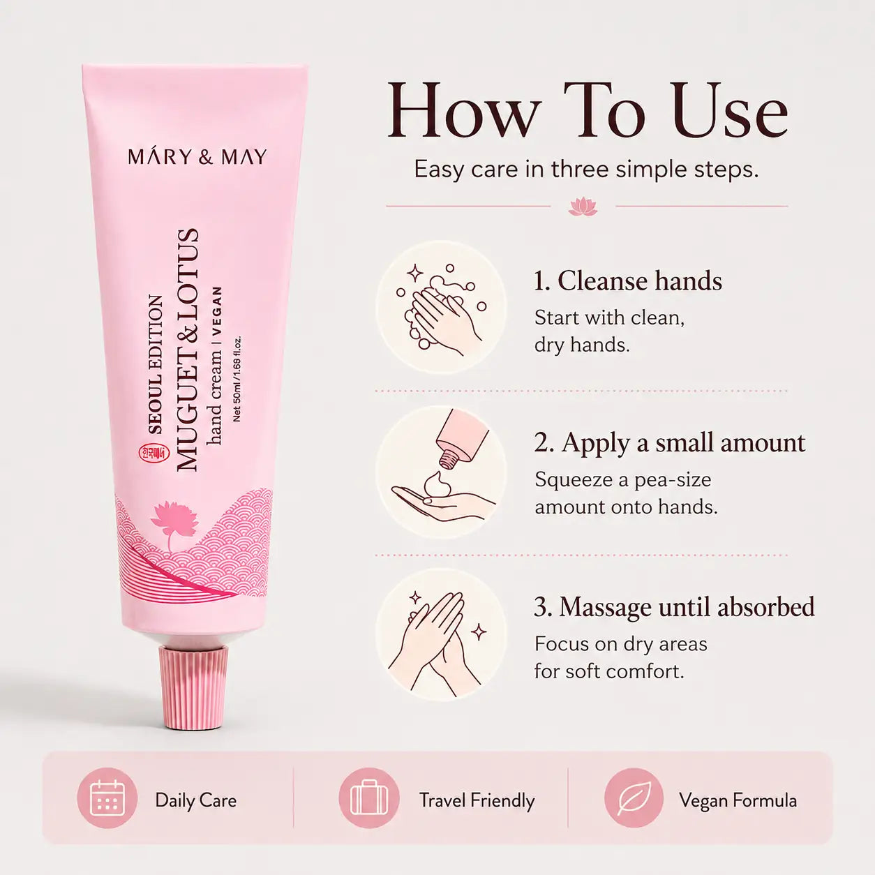Mary&May Seoul Edition Muguet & Lotus Hand Cream 50ml