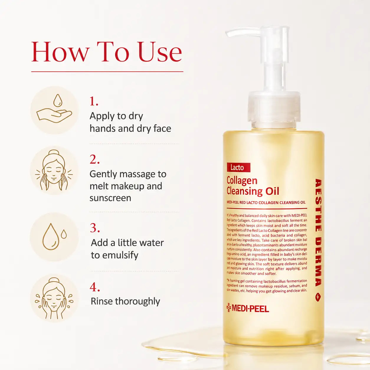 MEDI-PEEL Red Lacto Collagen Cleansing Oil 200ml