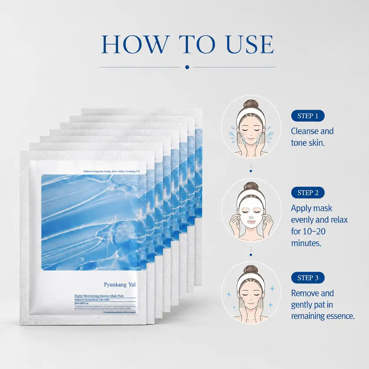 Pyunkang Yul Highly Moisturizing Essence Mask Pack 10ea 25ml
