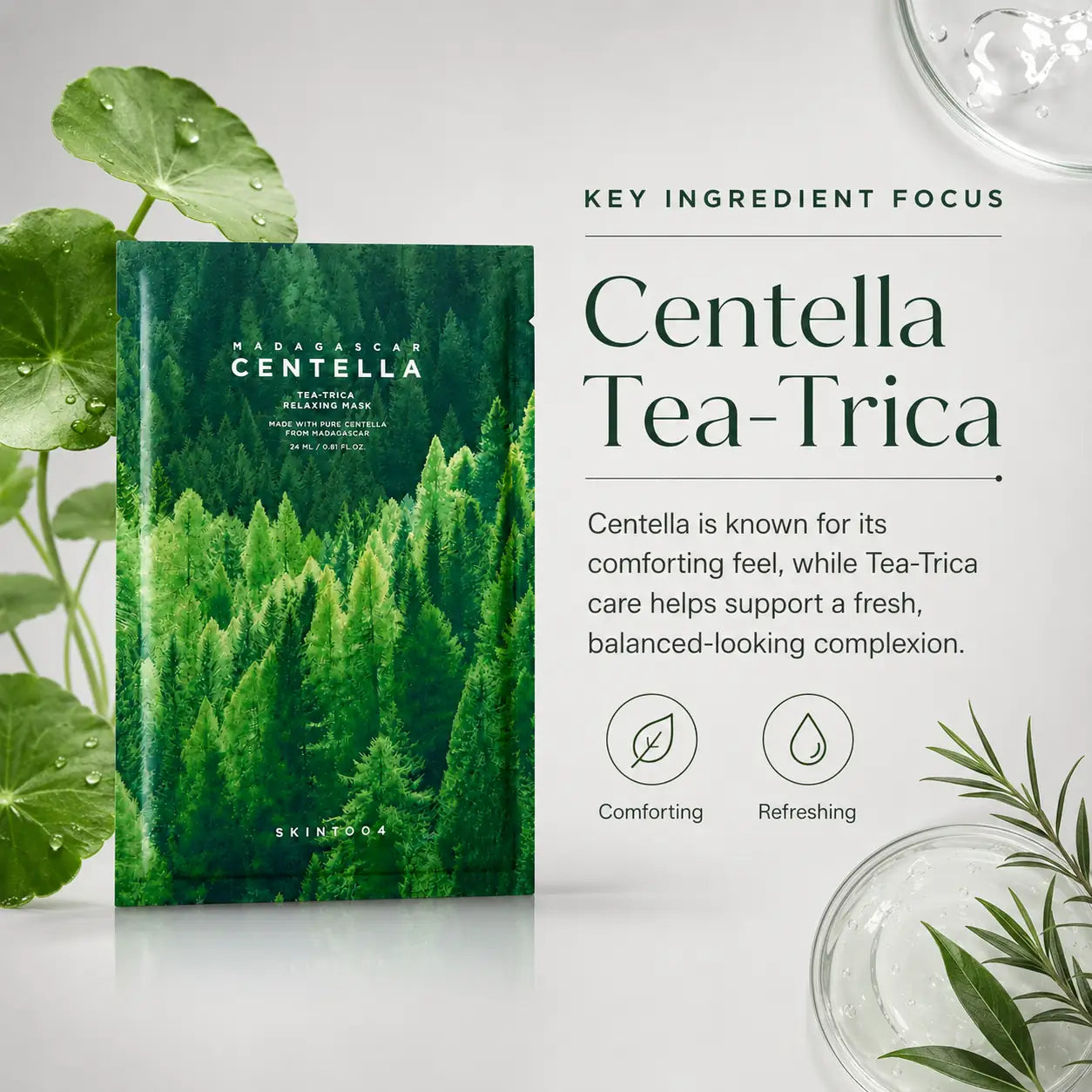 SKIN1004 Madagascar Centella Tea-Trica Relaxing Mask 1EA 24ml