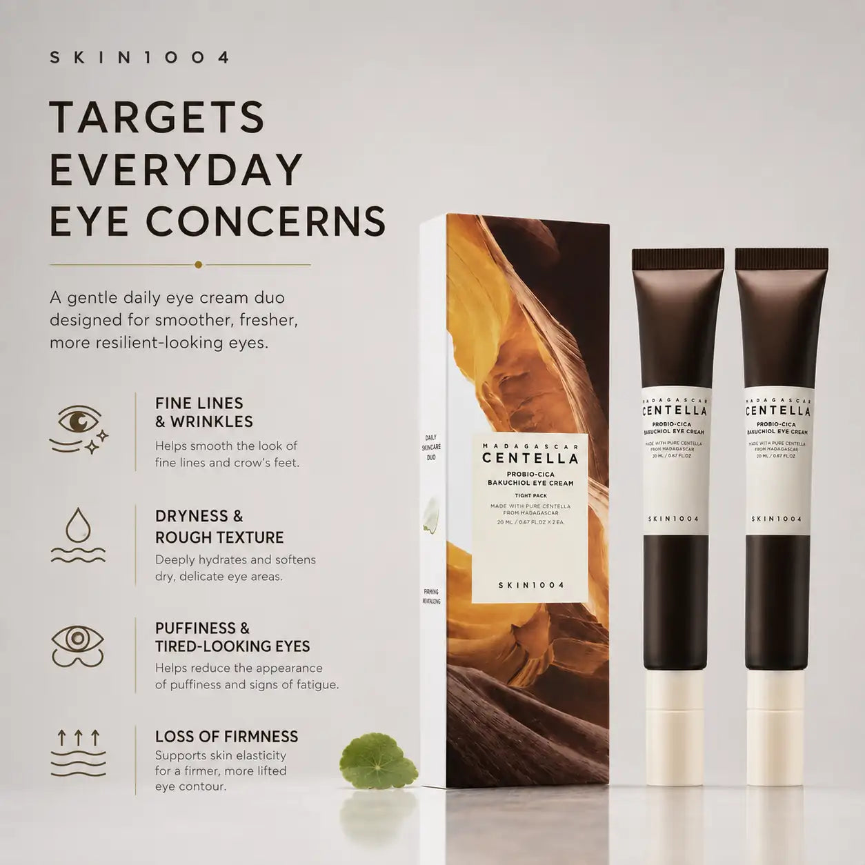 SKIN1004 Madagascar Centella Probio-Cica Bakuchiol Eye Cream Twin Pack 2x20ml