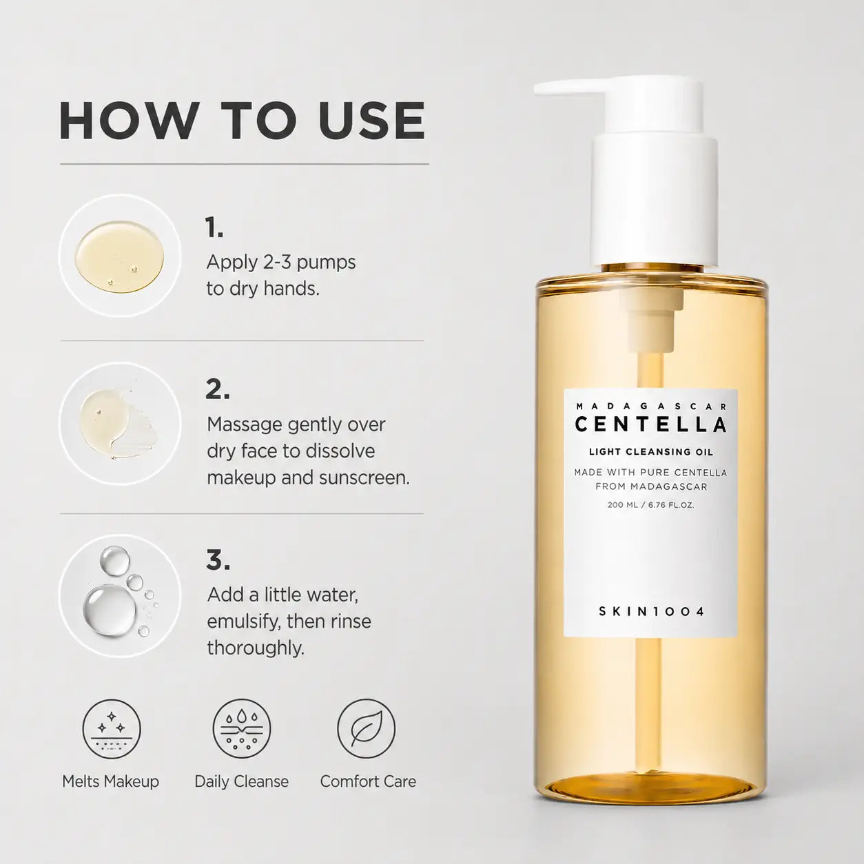 SKIN1004 Madagascar Centella Light Cleansing Oil 200ml