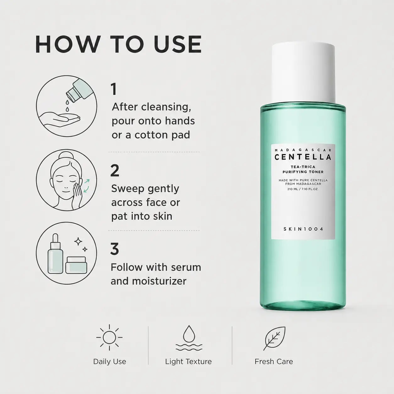 SKIN1004 Madagascar Centella Tea-Trica Purifying Toner 210ml