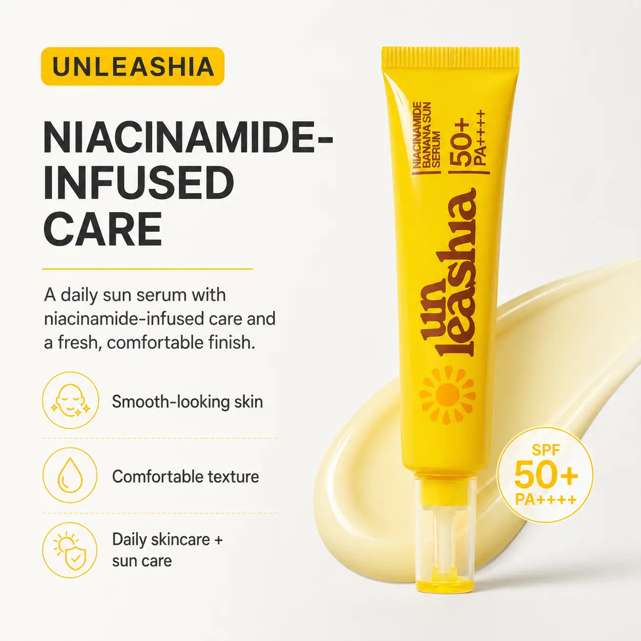 Unleashia Niacinamide Banana Sun Serum 40ml