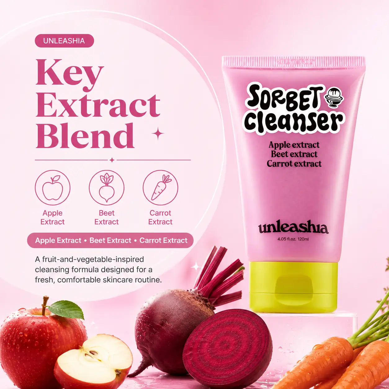Unleashia ABC Sorbet Facial Cleanser 120ml