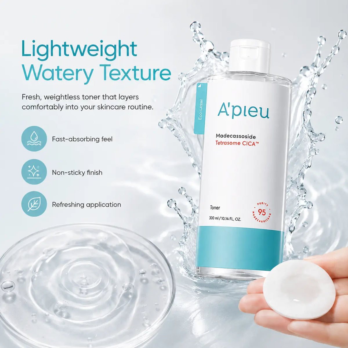 A'pieu Madecassoside Tetrasome Cica Toner 300ml