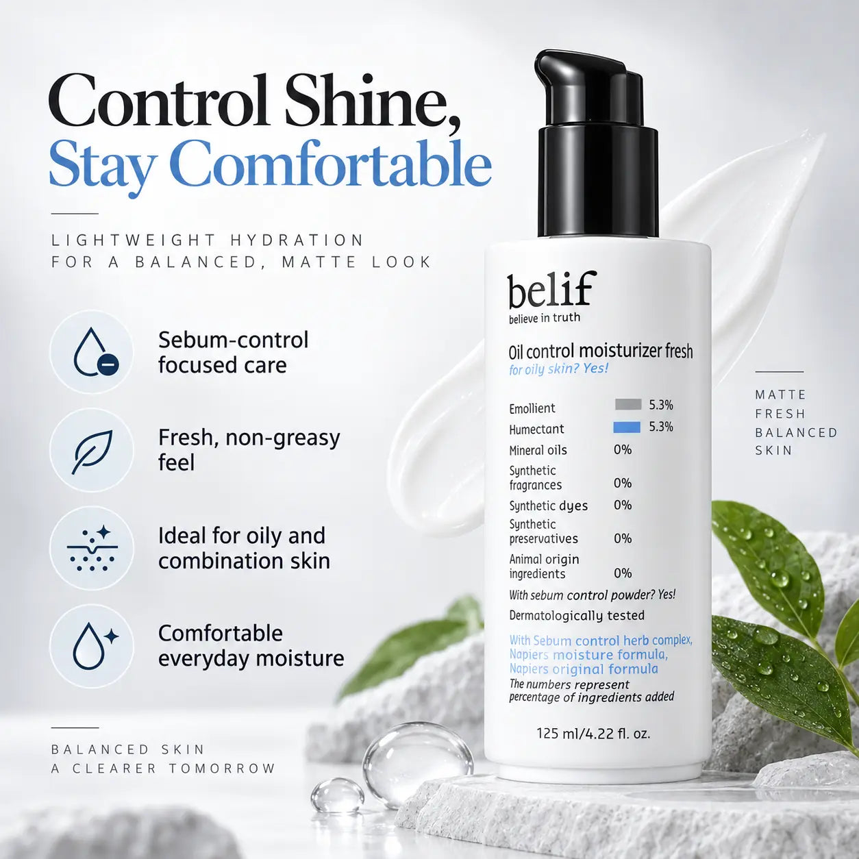belif Oil Control Moisturizer Fresh 125ml