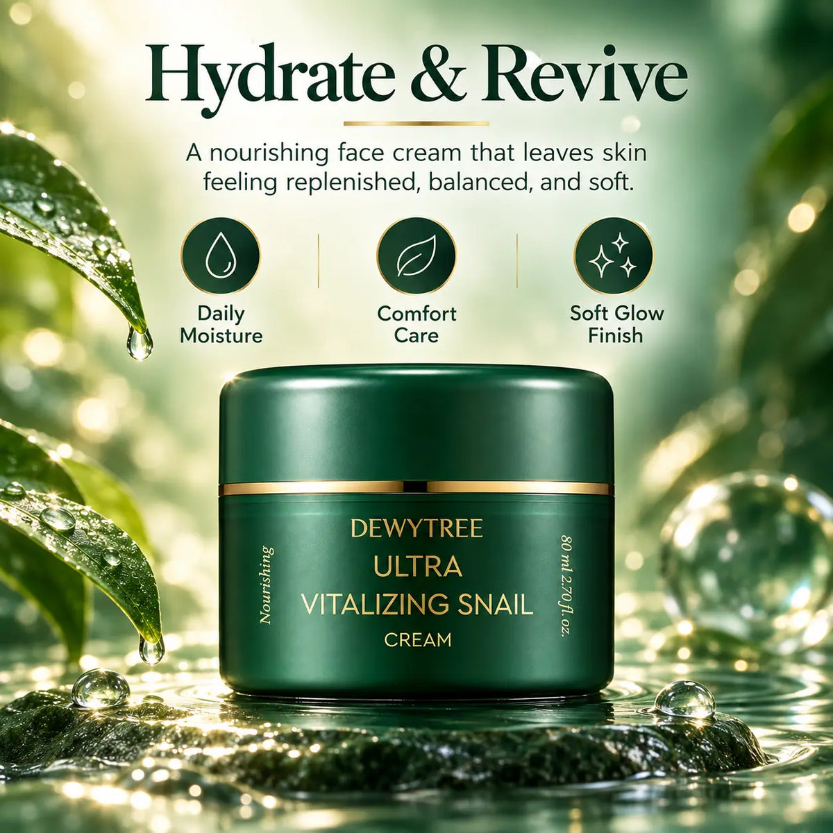 DEWYTREE Ultra Vitalizing Snail Cream Nail Polish Nail Color 80ml