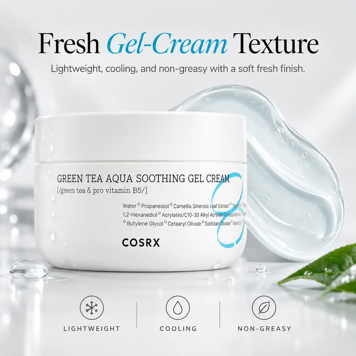 COSRX Hydrium Green Tea Aqua Soothing Gel Cream 50ml