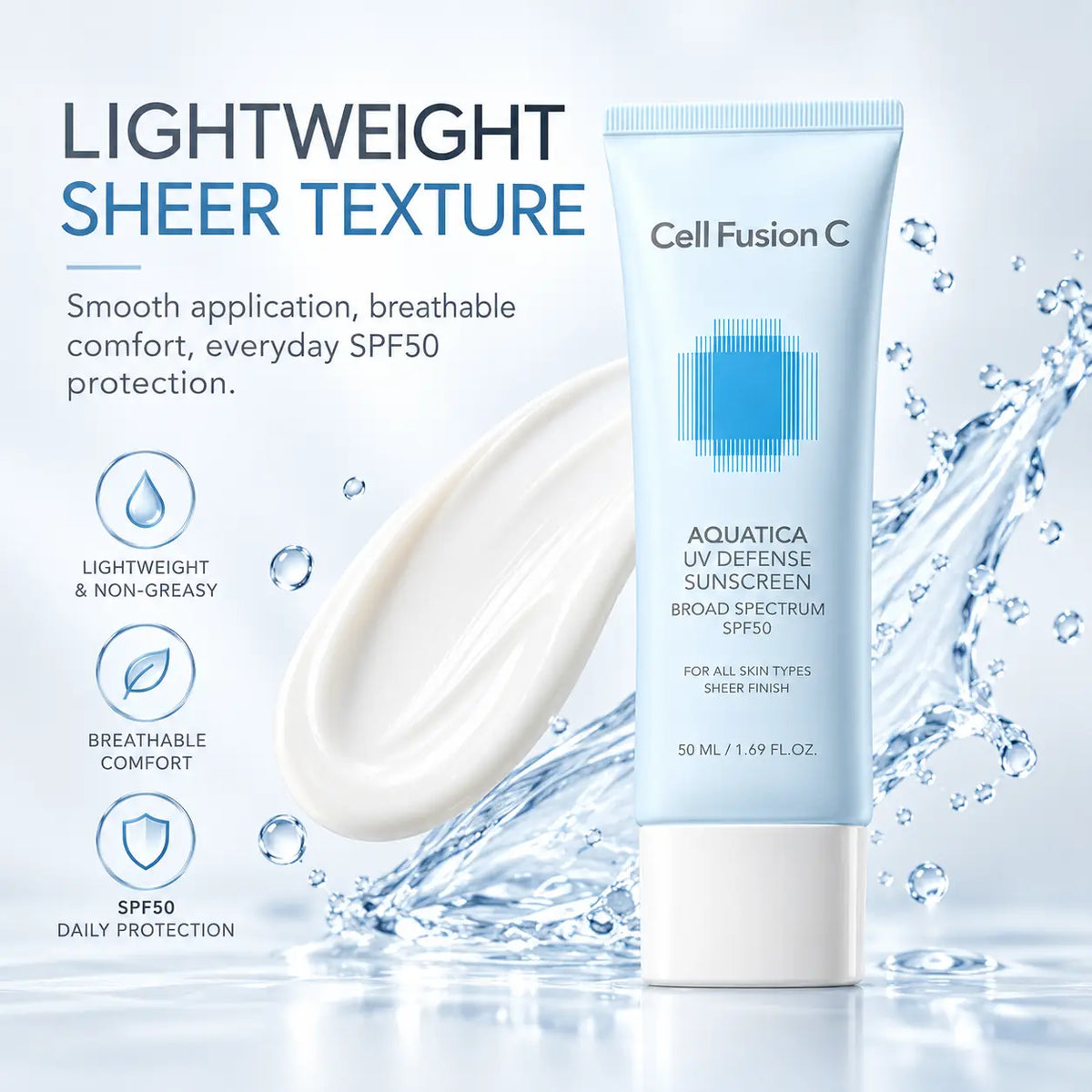 Cell Fusion C Aquatica UV Defense Sunscreen Twin Pack 50ml + 50ml