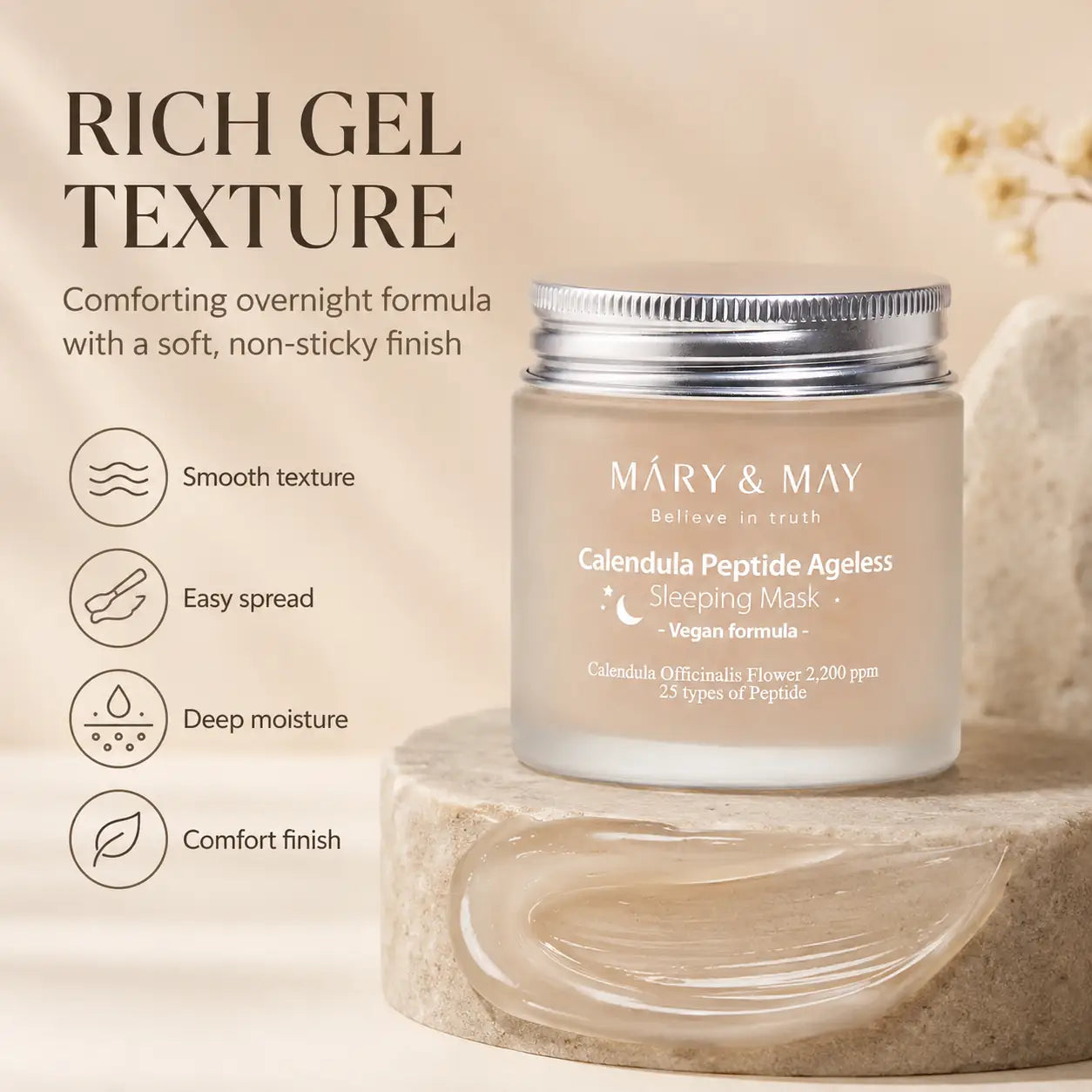Mary&May Calendula Peptide Ageless Sleeping Mask 110g