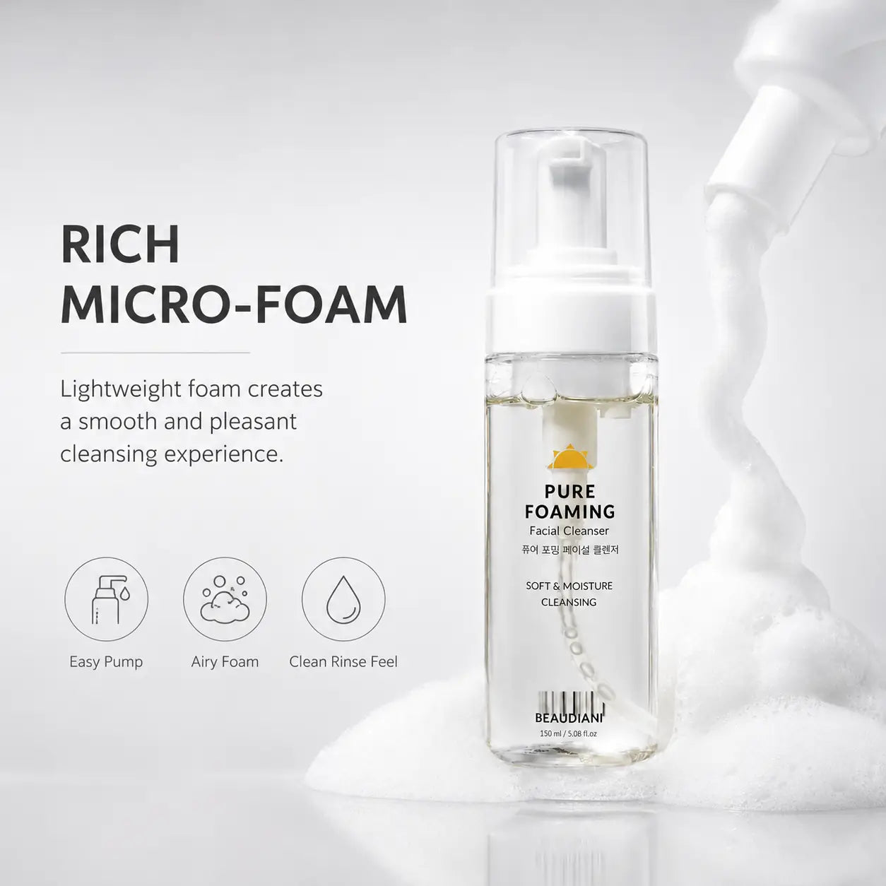 BEAUDIANI Pure Foaming Facial Cleanser 150ml