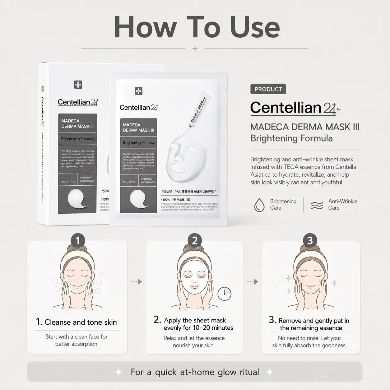 Centellian24 Madeca Derma Mask III Brightening Formula 23ml 10pcs