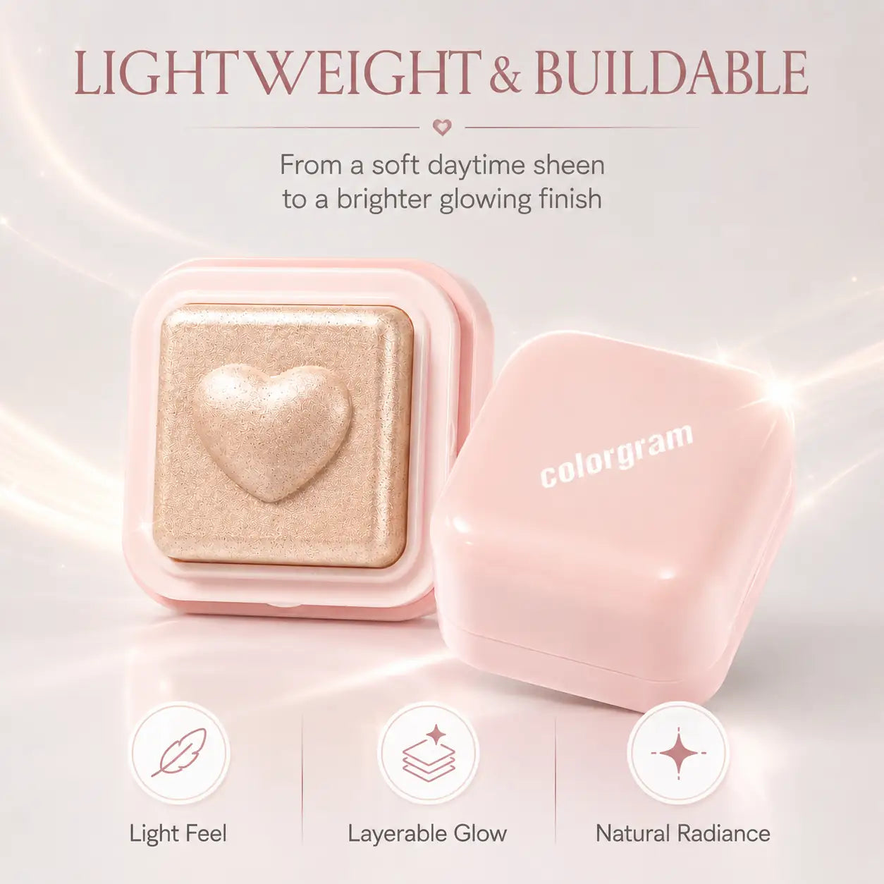 Colorgram Milk Bling Heartlighter 01 Peach Heart