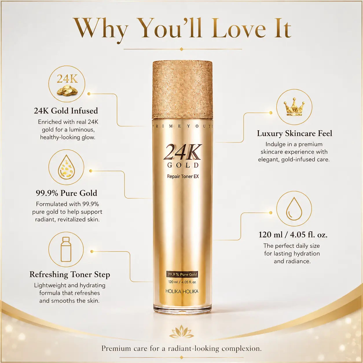 Holika Holika Prime Youth 24K Gold Repair Toner 120ml