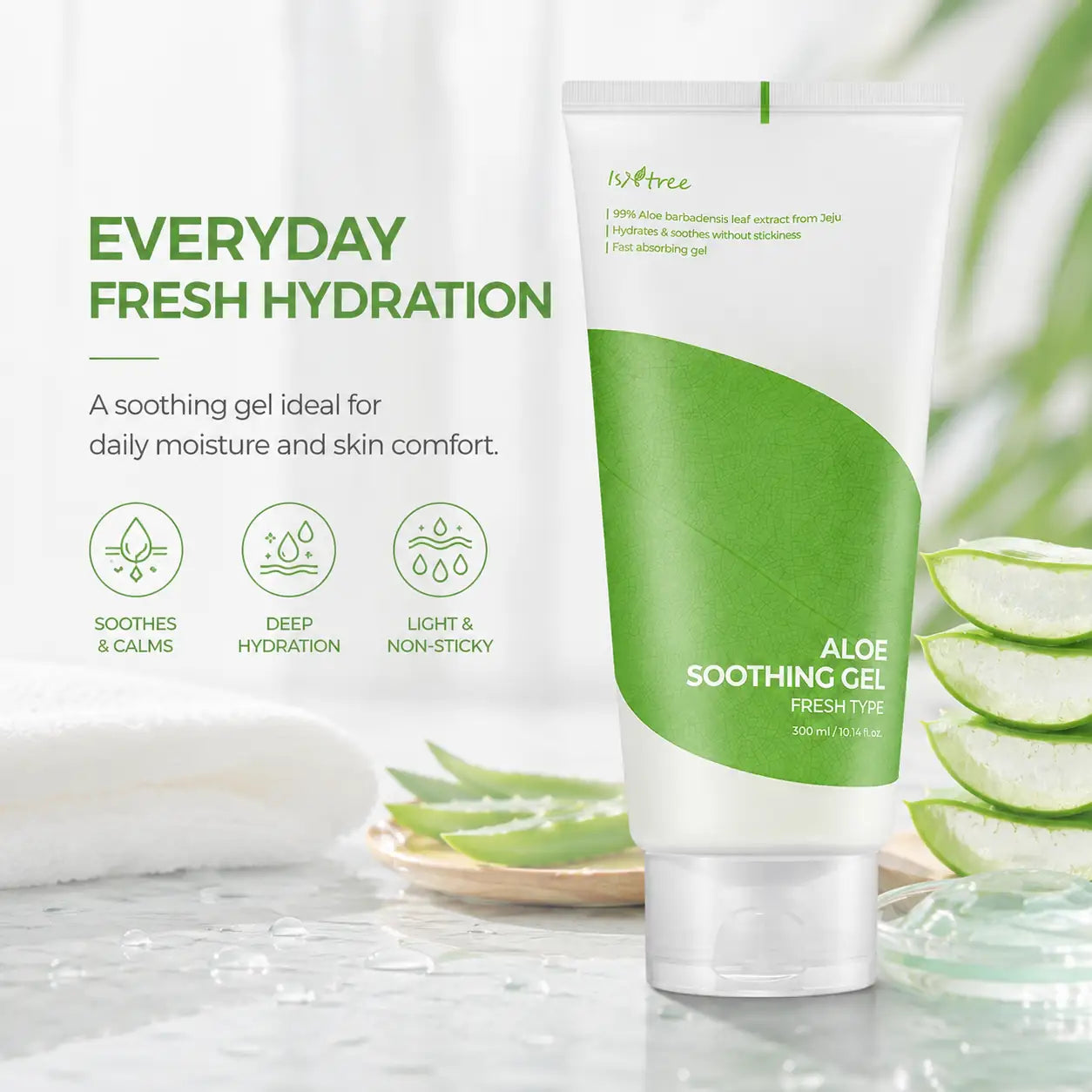 Isntree Aloe Soothing Gel Fresh Type Moisturiser 300ml