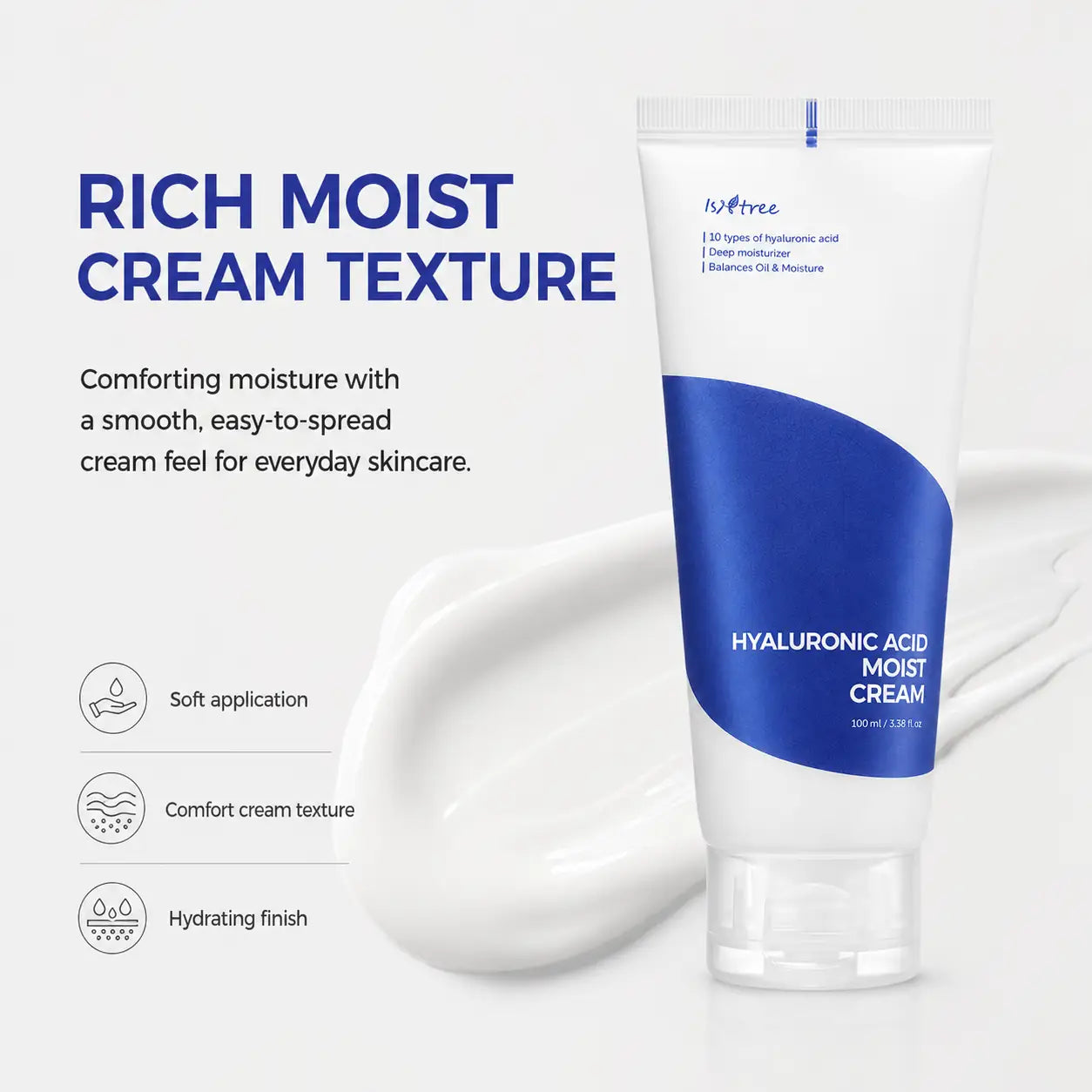 Isntree Hyaluronic Acid Moist Cream Moisturiser 100ml